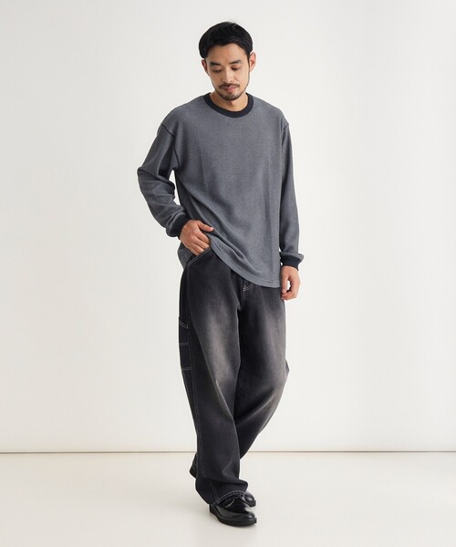 BACK NUMBER(バックナンバー)の「ワッフルクルーロンT(Tシャツ/カットソー・メンズ・ネイビー/カーキ/ブラック・05/04/06)」の13枚目の写真