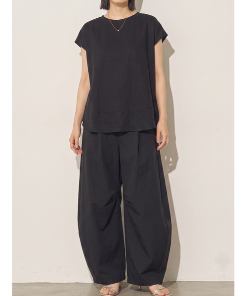 Day and Grade(デイアンドグレイド)の「撥水シワ加工ストレッチカーブパンツ / 軽量(その他パンツ・レディース・ライトカーキ/ブラック・FREE)」の4枚目の写真