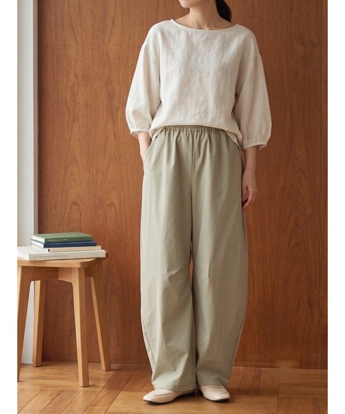 Day and Grade(デイアンドグレイド)の「撥水シワ加工ストレッチカーブパンツ / 軽量(その他パンツ・レディース・ライトカーキ/ブラック・FREE)」の9枚目の写真