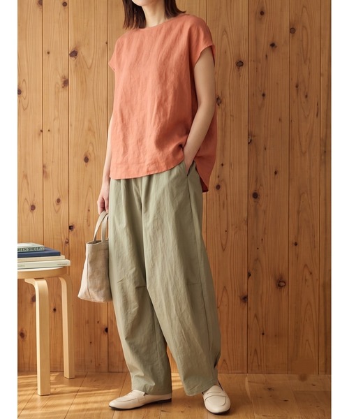 Day and Grade(デイアンドグレイド)の「撥水シワ加工ストレッチカーブパンツ / 軽量(その他パンツ・レディース・ライトカーキ/ブラック・FREE)」の10枚目の写真