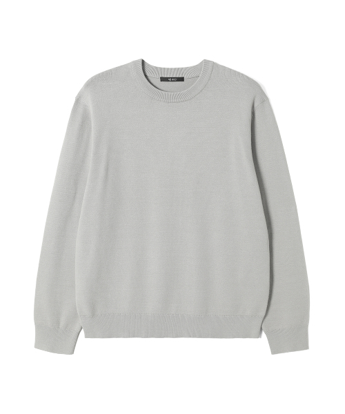 ADHOC(アドホック)の「ユニセックス ベーシック ラウンドネック ニット (LT-GREY) (HCALKA3)(ニット/セーター・レディース・その他・90/100/95/105)」の1枚目の写真