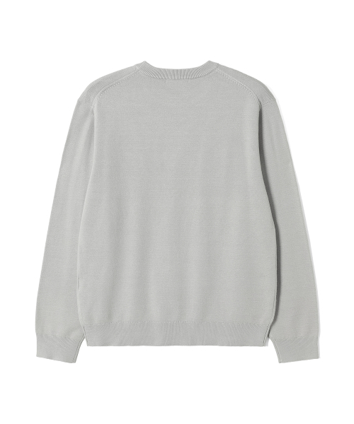 ADHOC(アドホック)の「ユニセックス ベーシック ラウンドネック ニット (LT-GREY) (HCALKA3)(ニット/セーター・レディース・その他・90/100/95/105)」の2枚目の写真