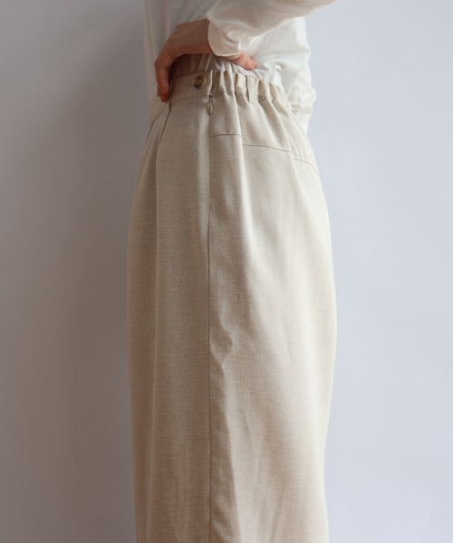 etre relie(エトレリー)の「リネンオックスワイドパンツ(その他パンツ・レディース・ベージュ/ブラック・SMALL/MEDIUM)」の3枚目の写真