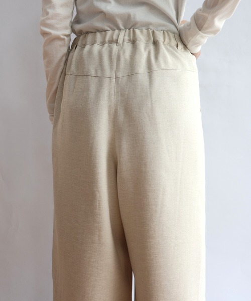 etre relie(エトレリー)の「リネンオックスワイドパンツ(その他パンツ・レディース・ベージュ/ブラック・SMALL/MEDIUM)」の4枚目の写真