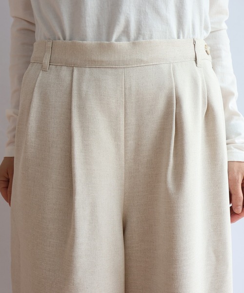 etre relie(エトレリー)の「リネンオックスワイドパンツ(その他パンツ・レディース・ベージュ/ブラック・SMALL/MEDIUM)」の6枚目の写真