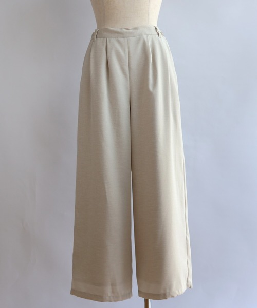etre relie(エトレリー)の「リネンオックスワイドパンツ(その他パンツ・レディース・ベージュ/ブラック・SMALL/MEDIUM)」の7枚目の写真