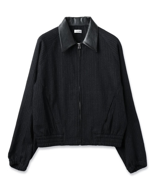 JIEDA(ジエダ)の「JIEDA / ジエダ LEATHER COLLAR SHORT JACKET(その他アウター・メンズ・ブラック・1/2)」の1枚目の写真