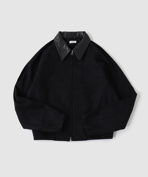 JIEDA(ジエダ)の「JIEDA / ジエダ LEATHER COLLAR SHORT JACKET(その他アウター・メンズ・ブラック・1/2)」の2枚目の写真