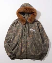 【THRASHER/スラッシャー】裏起毛 フードファー ジップアップパーカー