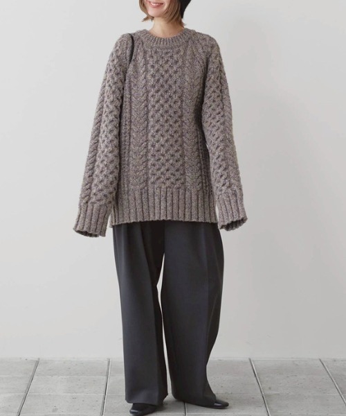 TODAYFUL（トゥデイフル）の「[TODAYFUL/トゥデイフル] ボンディング ワイドタックパンツ（スラックス・レディース・チャコールグレー/ブラック・36/38）」の20枚目の写真