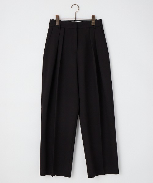 TODAYFUL（トゥデイフル）の「[TODAYFUL/トゥデイフル] ボンディング ワイドタックパンツ（スラックス・レディース・チャコールグレー/ブラック・36/38）」の14枚目の写真