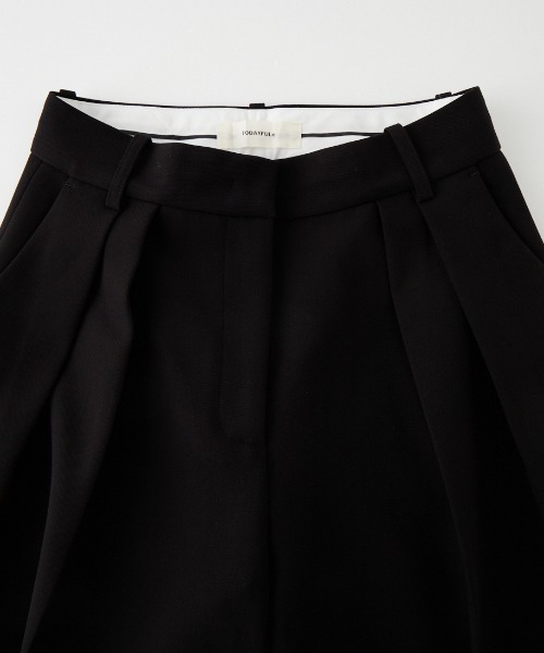 TODAYFUL（トゥデイフル）の「[TODAYFUL/トゥデイフル] ボンディング ワイドタックパンツ（スラックス・レディース・チャコールグレー/ブラック・36/38）」の16枚目の写真