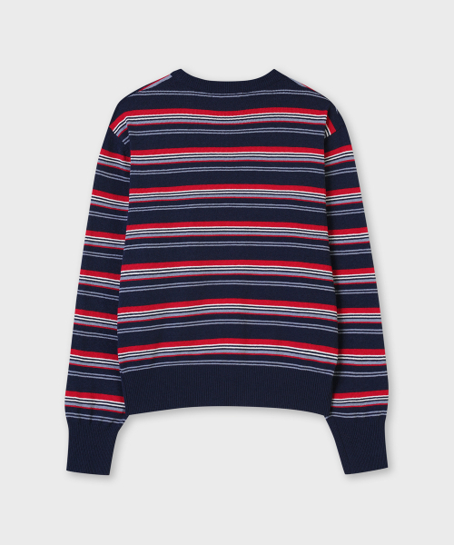 PLAC WOMEN(プレイス・ウィメン)の「シェニールストライププルオーバー ネイビー(ニット/セーター・レディース・ネイビー・SMALL/MEDIUM)」の4枚目の写真