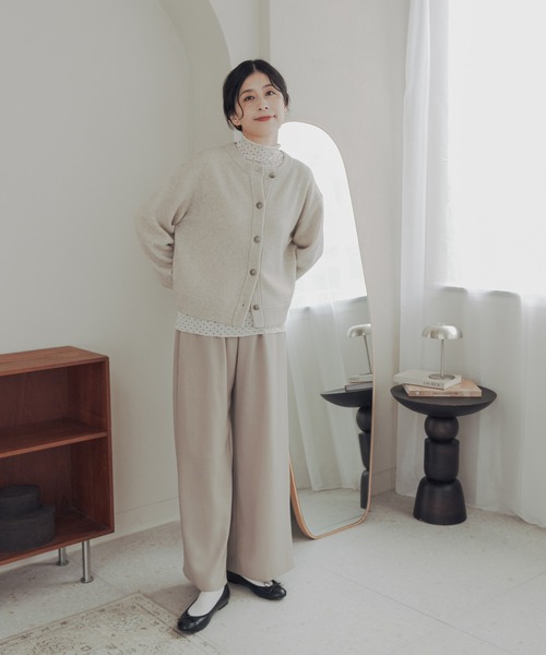 URBAN RESEARCH DOORS(アーバンリサーチドアーズ)の「ハミルトンウールクルーネックカーディガン(カーディガン/ボレロ・レディース・ネイビー/イエロー/ライトベージュ・FREE)」の18枚目の写真