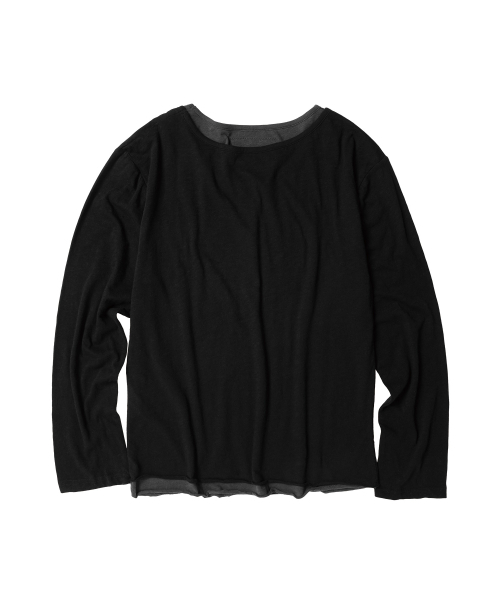 THEVINYLHOUSE(ザバイニルハウス)の「BUTTON LAYERED LS TEE ブラック(Tシャツ/カットソー・レディース・その他・SMALL/MEDIUM/LARGE)」の3枚目の写真