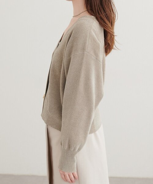 natural couture(ナチュラルクチュール)の「もちもちモールヤーンハトメバーカーディガン(カーディガン/ボレロ・レディース・ピンクベージュ/ボルドー/ブラウン/グレイッシュベージュ/アイボリー・FREE)」の15枚目の写真