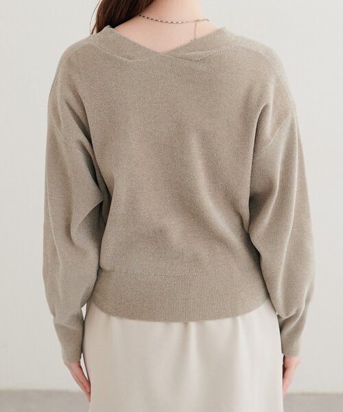 natural couture(ナチュラルクチュール)の「もちもちモールヤーンハトメバーカーディガン(カーディガン/ボレロ・レディース・ピンクベージュ/ボルドー/ブラウン/グレイッシュベージュ/アイボリー・FREE)」の16枚目の写真