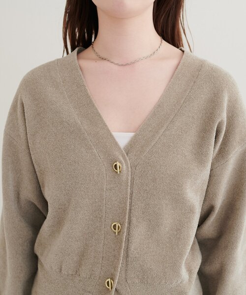 natural couture(ナチュラルクチュール)の「もちもちモールヤーンハトメバーカーディガン(カーディガン/ボレロ・レディース・ピンクベージュ/ボルドー/ブラウン/グレイッシュベージュ/アイボリー・FREE)」の17枚目の写真