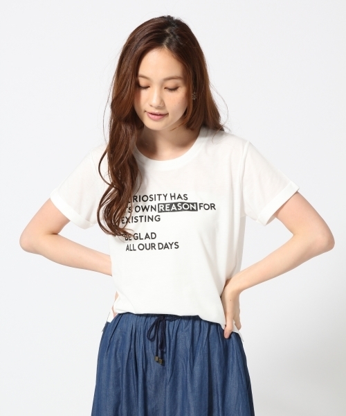 GLOBAL WORK(グローバルワーク)の「【吸水速乾】ロゴプリントTシャツ半袖/712441(Tシャツ/カットソー・レディース・ホワイト/ホワイト系その他/ブラック/グレー/ネイビー/その他2/その他3/カーキ/ホワイト系その他2/ライトグレー/ダークブルー/その他1/ダークグレー/その他4・LARGE/SMALL/MEDIUM)」の11枚目の写真