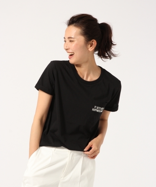 GLOBAL WORK(グローバルワーク)の「【吸水速乾】ロゴプリントTシャツ半袖/712441(Tシャツ/カットソー・レディース・ホワイト/ホワイト系その他/ブラック/グレー/ネイビー/その他2/その他3/カーキ/ホワイト系その他2/ライトグレー/ダークブルー/その他1/ダークグレー/その他4・LARGE/SMALL/MEDIUM)」の6枚目の写真