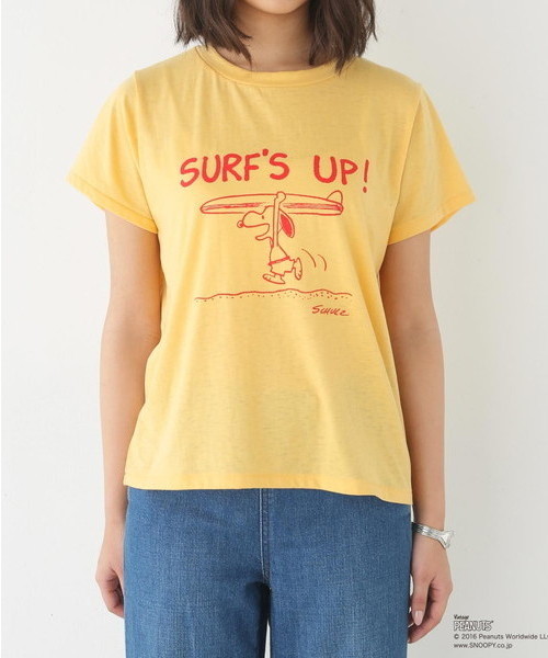 SLY（スライ）の「VINTAGE PEANUTS T/SH&TOTE SET（Tシャツ/カットソー・レディース・ライトブルー/ブラック/オフホワイト/イエロー・2/1）」の19枚目の写真