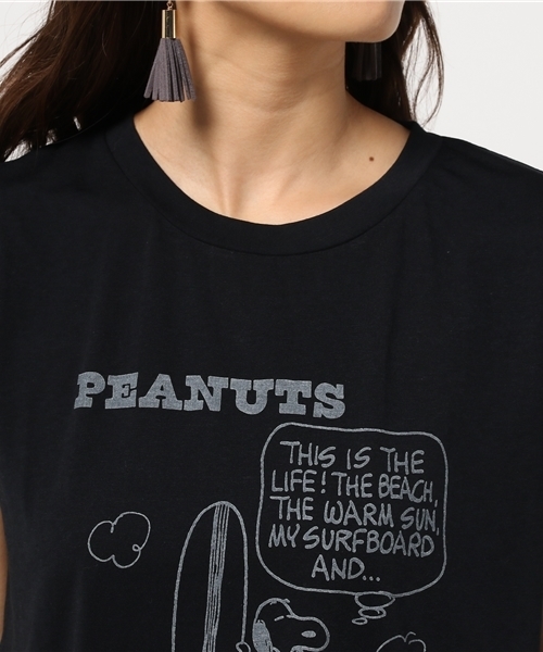 SLY（スライ）の「VINTAGE PEANUTS T/SH&TOTE SET（Tシャツ/カットソー・レディース・ライトブルー/ブラック/オフホワイト/イエロー・2/1）」の8枚目の写真