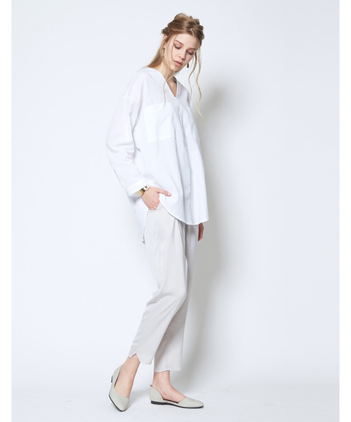 titivate（ティティベイト）の「Vﾈｯｸﾀﾞﾌﾞﾙﾎﾟｹｯﾄﾌﾞﾗｳｽ（シャツ/ブラウス・レディース・ベージュ/ホワイト/ブラック・M）」の15枚目の写真