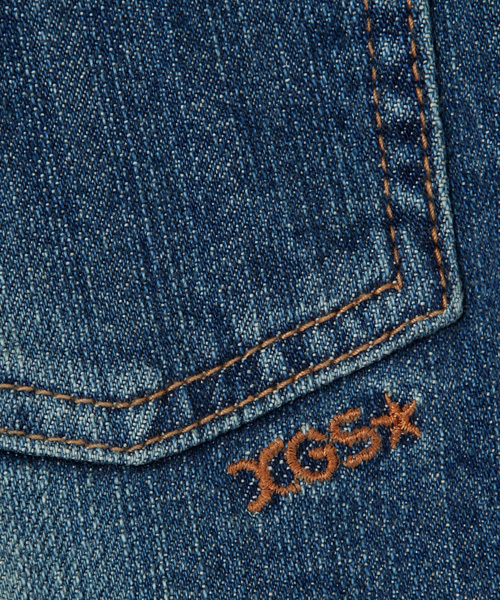 X-girl Stages（エックスガールステージス）の「WASHED STRETCH JEAN (4Ｔ～7Ｔ)（デニムパンツ・キッズ・インディゴブルー・4T/5T/6T/7T）」の5枚目の写真