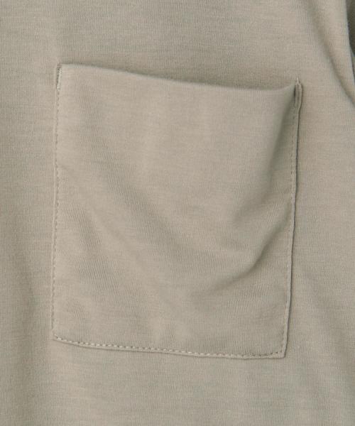 green label relaxing（グリーンレーベルリラクシング）の「ビッグポケット Tシャツ◆（Tシャツ/カットソー・キッズ・ホワイト/グレー・135/105/125/115）」の4枚目の写真
