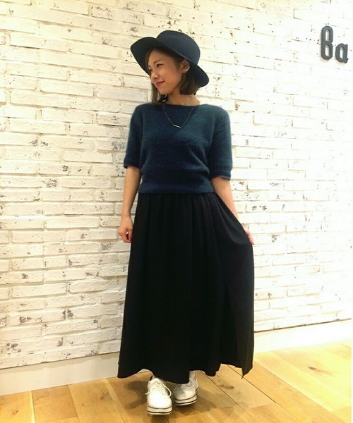 Banner Barrett（バナーバレット）の「ラクーン半袖ニットトップス（ニット/セーター・レディース・グレー/グリーン/レッド/ネイビー・38）」の13枚目の写真