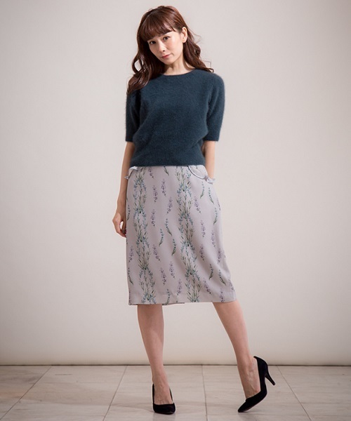 Banner Barrett（バナーバレット）の「ラクーン半袖ニットトップス（ニット/セーター・レディース・グレー/グリーン/レッド/ネイビー・38）」の16枚目の写真