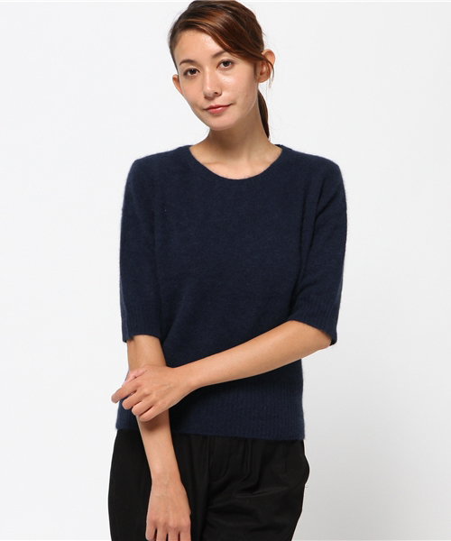 Banner Barrett（バナーバレット）の「ラクーン半袖ニットトップス（ニット/セーター・レディース・グレー/グリーン/レッド/ネイビー・38）」の17枚目の写真