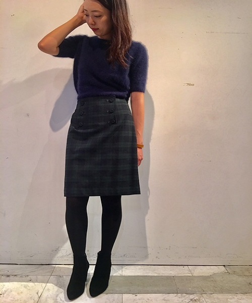 Banner Barrett（バナーバレット）の「ラクーン半袖ニットトップス（ニット/セーター・レディース・グレー/グリーン/レッド/ネイビー・38）」の18枚目の写真