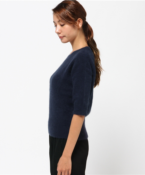 Banner Barrett（バナーバレット）の「ラクーン半袖ニットトップス（ニット/セーター・レディース・グレー/グリーン/レッド/ネイビー・38）」の6枚目の写真