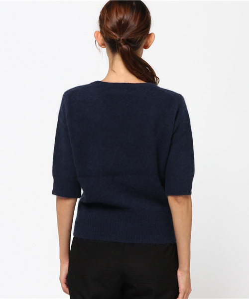 Banner Barrett（バナーバレット）の「ラクーン半袖ニットトップス（ニット/セーター・レディース・グレー/グリーン/レッド/ネイビー・38）」の7枚目の写真