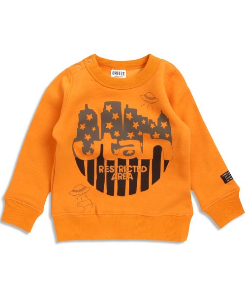 BREEZE（ブリーズ）の「ネット限定 あったか裏シャギーアメリカン2柄トレーナー（スウェット・キッズ・ライム/キナリ/ネイビー/オレンジ・100/120/110/130/95/140/90/80）」の13枚目の写真