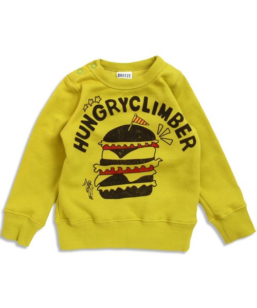 BREEZE（ブリーズ）の「ネット限定 あったか裏シャギーアメリカン2柄トレーナー（スウェット・キッズ・ライム/キナリ/ネイビー/オレンジ・100/120/110/130/95/140/90/80）」の5枚目の写真