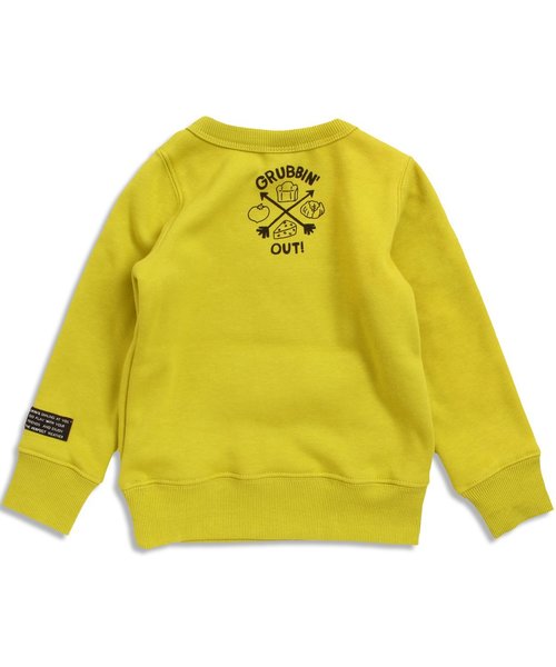 BREEZE（ブリーズ）の「ネット限定 あったか裏シャギーアメリカン2柄トレーナー（スウェット・キッズ・ライム/キナリ/ネイビー/オレンジ・100/120/110/130/95/140/90/80）」の22枚目の写真