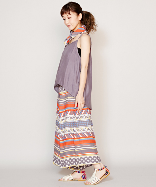 チャイハネ（チャイハネ）の「【チャイハネ】ボヤージュサロペット（サロペット/オーバーオール・レディース・ホワイト/ブラック/ネイビー・FREE）」の7枚目の写真