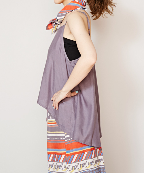 チャイハネ（チャイハネ）の「【チャイハネ】ボヤージュサロペット（サロペット/オーバーオール・レディース・ホワイト/ブラック/ネイビー・FREE）」の6枚目の写真