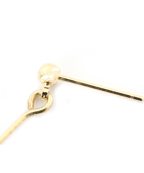 Luz Llena (NEY)（ラズレナニー）の「パール×クリアラメ・アンバランスピアス（ピアス（両耳用）・レディース・ゴールド/シルバー・ﾌﾘ-）」の4枚目の写真