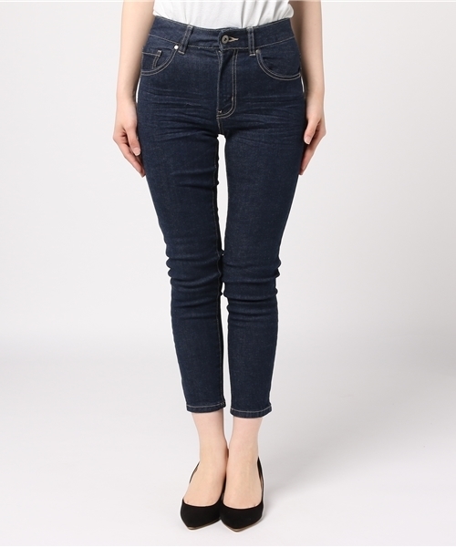 Honeys（ハニーズ）の「デニムスキニーパンツ６４丈（デニムパンツ・レディース・ワンウォッシュ/ライトブルー・M/S/L/SS/LL）」の3枚目の写真