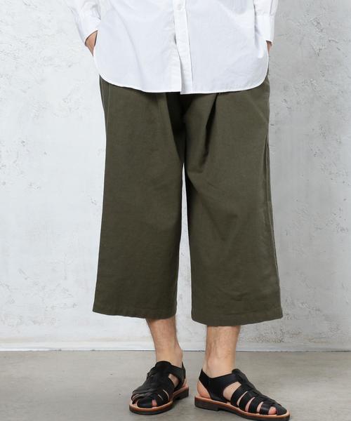 green label relaxing（グリーンレーベルリラクシング）の「SC LI/CO SABAI サバイ パンツ（その他パンツ・メンズ・オリーブ/ネイビー・MEDIUM）」の2枚目の写真