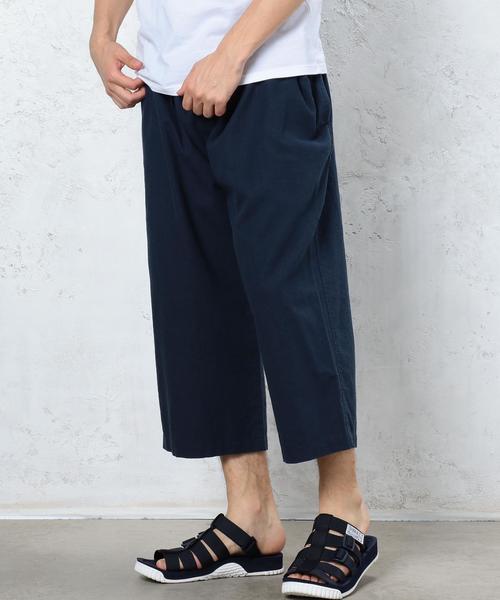 green label relaxing（グリーンレーベルリラクシング）の「SC LI/CO SABAI サバイ パンツ（その他パンツ・メンズ・オリーブ/ネイビー・MEDIUM）」の5枚目の写真