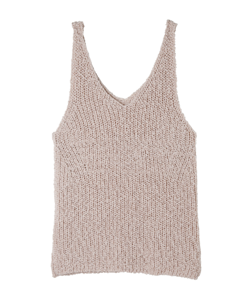EIMY ISTOIRE（エイミーイストワール）の「summer knit tank（ニット/セーター・レディース・ブラック/オフホワイト/ピンク・FREE）」の5枚目の写真