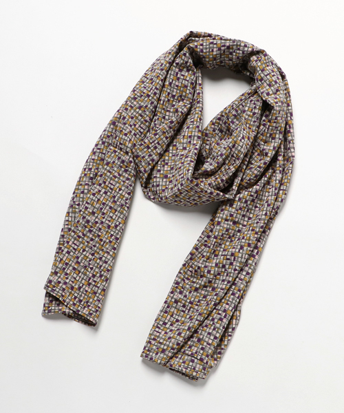 数量限定 インポート Graffiti Stole プリントストール マフラー ショール ドット柄 パープル オレンジ グレー レディース One Size Hope ホープ ストール ショール Hope ホープ のファッション通販 Zozotown