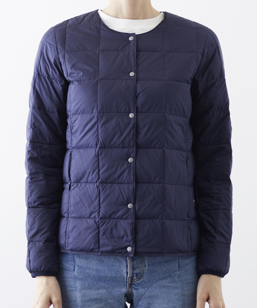 STUDIOUS SELECT(ステュディオスセレクト)の「【TAION】クルーネックボタンダウンジャケット(CREW NECK BUTTON DOWN VEST JACKET)TAION-104(ダウンジャケット/コート・レディース・グレー/ネイビー/グリーン/ブラック・SMALL/LARGE/MEDIUM)」の4枚目の写真