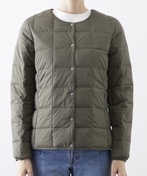 STUDIOUS SELECT(ステュディオスセレクト)の「【TAION】クルーネックボタンダウンジャケット(CREW NECK BUTTON DOWN VEST JACKET)TAION-104(ダウンジャケット/コート・レディース・グレー/ネイビー/グリーン/ブラック・SMALL/LARGE/MEDIUM)」の3枚目の写真