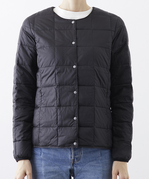 STUDIOUS SELECT(ステュディオスセレクト)の「【TAION】クルーネックボタンダウンジャケット(CREW NECK BUTTON DOWN VEST JACKET)TAION-104(ダウンジャケット/コート・レディース・グレー/ネイビー/グリーン/ブラック・SMALL/LARGE/MEDIUM)」の2枚目の写真