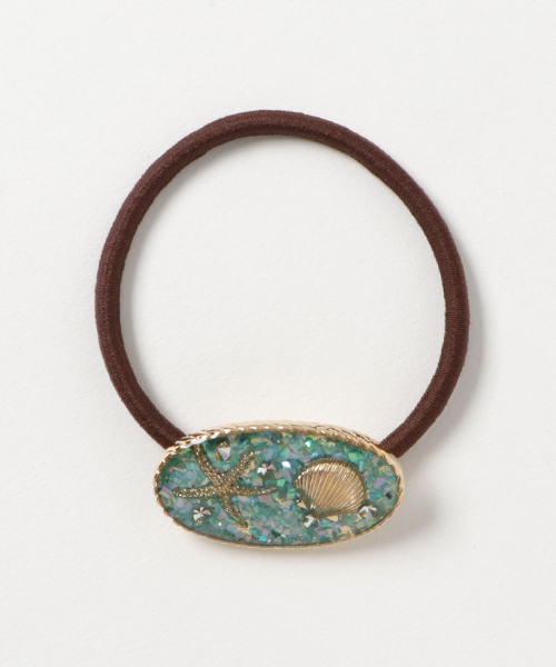 Kahiko(カヒコ)の「【Kahiko】オーバルアクアリウムヘアゴム(ヘアゴム・レディース・マルチ/ホワイト/ブルー・FREE)」の2枚目の写真